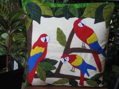 Cushion Cover Parrots in Paradise